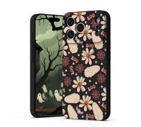 YESPURE Halloween Case for iPhone 17 Pro Max Cool Pumpkin Ghost Pattern Designed Phone Cover for Kids Boys Black Matte Soft Slim Fit Shockproof Protective Mobile Phone Cover for iPhone 17 Pro Max