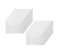 YESSART 4x6 Plastic Envelopes Hook Loop Closure Coupon Receipt Storage Holder 20 Pack