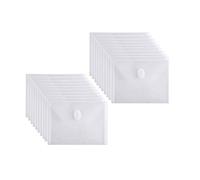 YESSART 5x7 Small Plastic Envelopes Receipt Check Storage File Holder Case 20 Pack Hook & Loop Closure