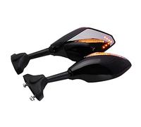 Yessetry 2Pcs Motorcycle Handlebar Mount Rearview Mirror with LED Turn Signal Lights for YZF R1 R6 FZ1 FZ6 600R R3