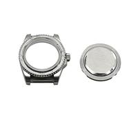 Yessetry 40Mm Stainless Steel Watches Case Sapphire Glass Parts Fit Nh35A Nh36A Movement No Date Solid Steel Back Cover