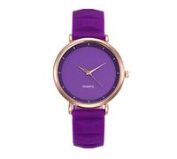 Yessetry Fashion Jelly Silicone Women Watches Casual Ladies Quartz Clock Wristwatches Clock Purple