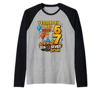 Yesterday I was 6 Today I’m 7 Six Seven Bruh Birthday Shirt Raglan Baseball Tee