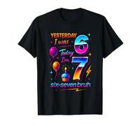 Yesterday I was 6 Today I’m 7 Six Seven Bruh Birthday Shirt T-Shirt