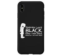 Yesterday I Wore Black Goth Aesthetic Emo Music Dark Emocore Case for iPhone XS Max
