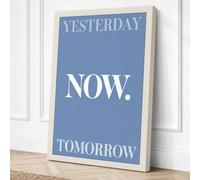 Yesterday Now Tomorrow Canvas Wall Art Print 18x12 Inch | Ready to Hang, Gallery Wrapped, Fade-Resistant Inks, Securely Packaged, UK Made