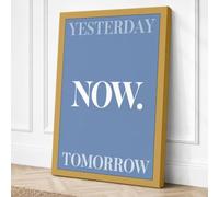 Yesterday Now Tomorrow Canvas Wall Art Print 30x20 Inch | Ready to Hang, Gallery Wrapped, Fade-Resistant Inks, Securely Packaged, UK Made