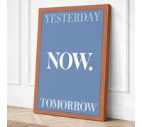 Yesterday Now Tomorrow Canvas Wall Art Print 30x20 Inch | Ready to Hang, Gallery Wrapped, Fade-Resistant Inks, Securely Packaged, UK Made
