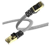 YesTXR Network Cable 3M, CAT 8 40Gbps LAN Cable High Speed Ethernet Cable 2000MHz S/FTP RJ45 Gigabit Nylon Patch Cord for PS5/4, Modems, TVs, Switches, Laptops, Routers, etc., Compatible with Cat 6/7