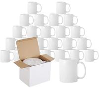 Yesuitme Sublimation Mugs 11oz Sublimation Blank White Mugs Large Handle Coffee Mugs with Gift Box (144)