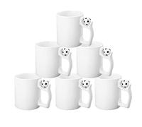 Yesuitme Sublimation White Mugs 11oz Blank Plain Football Handle Sublimation Cups Double Coated Heat Press Printing Mugs with Gift Box (12)