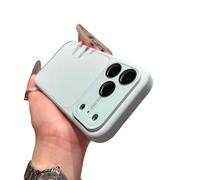 Yesunktt for iPhone 14 Pro Case with Built-in Lens Protector, Liquid Silicone Magnetic Case with Big Window Camera Cover, Full-Body Anti-Drop Matte Cover, Light Blue