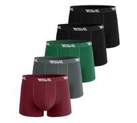 YESWEL Mens Boxers 5 Pack, Bamboo Anti Chafing Underwear (Multi 01, L)