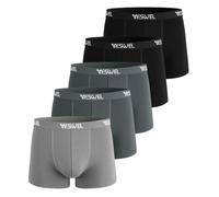 YESWEL Mens Boxers 5 Pack, Bamboo Anti Chafing Underwear (Multi 02, L)