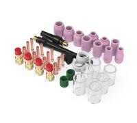 YESWELDER 49Pcs TIG Welding Torch Stubby Gas Lens #10 Pyrex Glass Cup Kit for WP-17/18/26