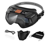 YESWELDER Auto Darkening Welding Goggles with Mask, LED Lighting & TYPE-C Charging, True Color 4 Arc Sensor Welding Glasses Welder Mask Welding Helmet for TIG MIG ARC Plasma Cut