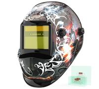 YESWELDER Auto Darkening Welding Helmet, Blue Light Blocking, 1/1/1/1 True Color Solar Powered Welding Hood with 2 Arc Sensors, Wide Shade 3.5/9-13 Welder Mask for TIG MIG ARC and Grind