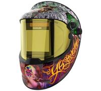 YESWELDER Auto Darkening Welding Helmet with SIDE VIEW, 180° Panoramic View, 1/1/1/1 True Color Solar Powered Welder Hood, Wide Shade 3/5-9/9-13 Welder Mask for TIG MIG ARC CUT and GRIND, LYG-Q800D