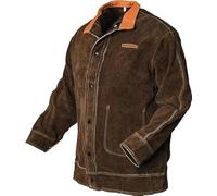 YESWELDER Leather Welding Jacket, Unisex Heavy Duty Welder Coat
