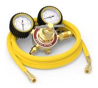 YESWELDER Nitrogen Regulator with Hose,0-600 PSI and 0-4000PSI Output Pressure,CGA580 Inlet Connection and 1/4" Male Flare Fitting
