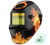 YESWELDER True Colour Welding Helmet 92.5x42.5mm,Solar Powered 1/30000s Response Auto Darkening Welding Mask,Wide Shade 4/9-13 Weld Helmet Hood for TIG MIG ARC CUT