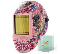 YESWELDER Welding Helmet Auto Darkening Blue Light Block 1/1/1/1 True Color Soldering Iron Mask with 4 Arc Sensors, Wide Tone 3/5-9/9-13 for TIG MIG ARC Cut and