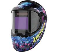 YESWELDER Welding Mask Large View 10x8.2cm 1/1/1/1 True Colour Welding Helmet Auto Darkening with SIDE VIEW, 4 Arc Sensors Ultra Optical Clarity Wide Shade 4/5-9/9-13 Welder Mask for TIG MIG ARC CUT