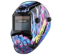YESWELDER Welding Mask True Colour, Solar Powered Auto Darkening Welding Helmet Blue Light Blocking, Wide Shade 4/9-13 Weld Helmet Hood for TIG MIG ARC, Replaceable Battery Welding Cap