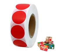 Yetaha 1 Inch Red Paper Round Stickers, 500 Pack 25mm Permanent Adhesive Strong Dot Labels, Color Coding Sticky Sticker Dots for Clothes Inventory Labeling Crafts Gifts Marking Envelope Packaging
