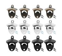 Yetaha 12PCS Wall Mounted Beer Bottle Opener, Beer Bottles Caps Opener Wall Mounted, Rustic Retro Style Vintage Beer Bottle Opener with 24 Screws for Cafe, Bar, Kitchens, Vintage Rustic Bar