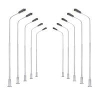 Yetaha 20PCS 00 Gauge Model Railway Train Lamps, 11cm 1:76 OO Scale Street Traffic Lights, Bright White 3V LED Model Lamp for HO/OO Scale Railway Building City Layouts Dioramas