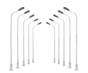 Yetaha 20PCS 00 Gauge Model Railway Train Lamps, 11cm, 1:76 OO Scale | Street Traffic Lights, Bright White 3V LED Model Lamp for HO/OO Scale Railway Building City Layouts Dioramas