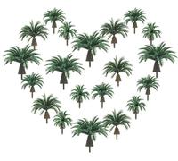 Yetaha 20PCS Mini Palm Model Trees, 2.5-4.0CM Mixed Miniature Coconut Trees, Tiny Artificial Diorama Tree for Tropical Desert Jungle Layout, Cake Toppers, DIY Landscape Scenery Model Accessories