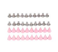 Yetaha 20pcs Pink Cone Spikes Studs, Punk Metal Rivets Screw For Handbag, Belt Shoes, Colored Metal Screw Back Rivet, Cone Spikes Screwback Studs, DIY Leathercraft Findings, 7X10MM