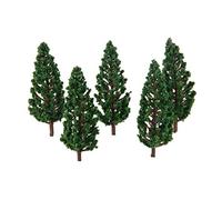 Yetaha 50PCS OO Gauge Model Trees, 7.8CM 1:100 Scale Pine Miniature Fake Tree, Trains Scenery DIY Plastic Model Green Trees for OO HO N Scale Railroad Landscape Architecture Scenes