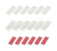 Yetaha 6*Door Magnets for Cabinets Ultra Thin Drawer Magnets Self Adhesive Stainless Steel Magnetic Fixings Cabinet Catches with Screws Cupboard Magnet Catch for Sliding Window Closet Kitchen Silver