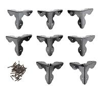 Yetaha 8PCS Decorative Box Edge Corner Protectors, Antique Style, Black, 33MM