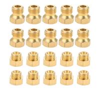 Yetaha Brass Jet Nozzles, Lpg Gas Jet Set Burner M6x0.75mm/0.5mm (10Pcs) and M5x0.5mm/0.68mm (10pcs), Brass Gas Water Spray Nozzle Set, DIY Burner Parts