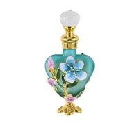 Yetaha Elegant Blue Apricot Blossoms Perfume Bottles, 10ml Fancy Glass Decor Floral Classical Empty Perfume Bottle, Refillable Perfume Container for Women Girl Gift