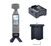 YETAMKR Quick Release Mini Tripod Kit for DJI Osmo Pocket 3, Type-C Full-Function Port Charging Adapter Base for Pocket 3 Accessories with 1/4 Screw Hole for Tripods