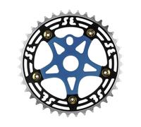 YETGFBH Bike Chainring,Chain Wheel One Piece Alloy Chainring & Spider - 39T 1/8 Black/Blue