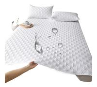 YETGFBH Waterproof Mattress Protector,Mattress Protector Waterproof Mattress Protector Cover with Elastic Band Soft Breathable Mattress Pad Fit use for Bed Grey/White/Green/Blue(White,King)