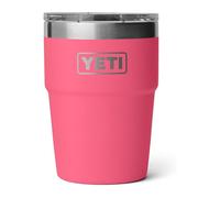 YETI Rambler Cup, Vacuum Insulated Stainless Steel Stackable Cup with Magslider Lid, Tropical Pink, 16 oz (475 ml)