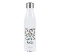 Yeti Confetti Double Wall Water Bottle Insulated Stainless Steel Sports Drinks 500ml White