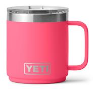 YETI Rambler 10 oz (295 ml) Stackable Mug with Durasip Ceramic Lining, Stainless Steel Vacuum Insulated Coffee Cup with Removable Magslider Lid, Tropical Pink