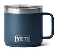 YETI Rambler 14 oz (414 ml) Stackable Mug with Durasip Ceramic Lining, Stainless Steel Vacuum Insulated Coffee Cup with Removable Magslider Lid, Navy
