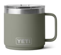 YETI Rambler 14 oz (414 ml) Stackable Coffee Mug - Travel Mug with Durasip Ceramic Lining (Pampa Green) - Insulated Coffee Cup with MagSlider Lid (Not Leakproof) - 5 Year Warranty