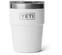 YETI Rambler Cup, Vacuum Insulated Stainless Steel Stackable Cup with Magslider Lid, White, 16 oz (475 ml)