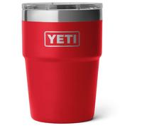 YETI Rambler Cup, Vacuum Insulated Stainless Steel Stackable Cup with Magslider Lid, Rescue Red, 16 oz (475 ml)