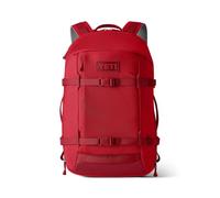 YETI Crossroads 27L Travel Backpack with Laptop Sleeve, Rescue Red | Water & Abrasion-Resistant Laptop Backpack with Wide-Opening Design, Bottle Access & Luggage Pass-Through